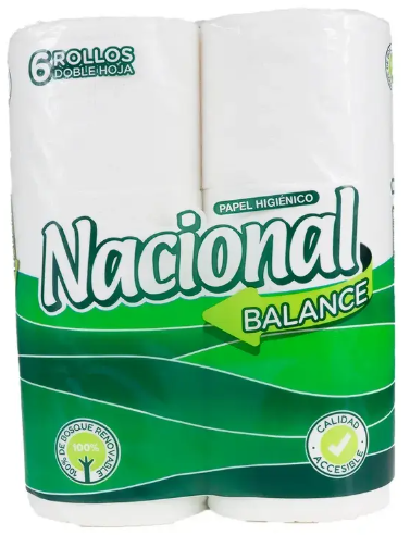 PAPEL NACIONAL DE 6 ROLLOS