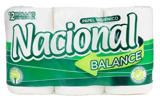 PAPEL NACIONAL DE 12 ROLLOS
